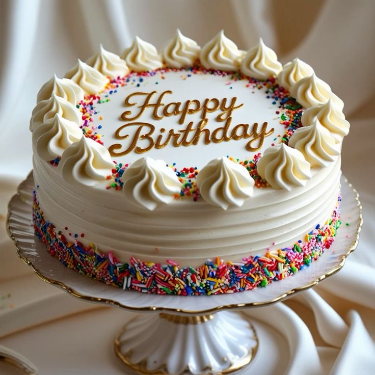 1-Layer Round Birthday Cake